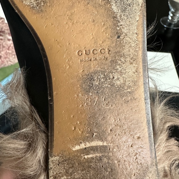 Gucci Princetone Fur Mules - Picture 6 of 6